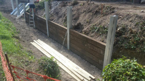 Azobe Sleepers used in construction