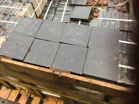 6 x 6 inch quarry tiles black